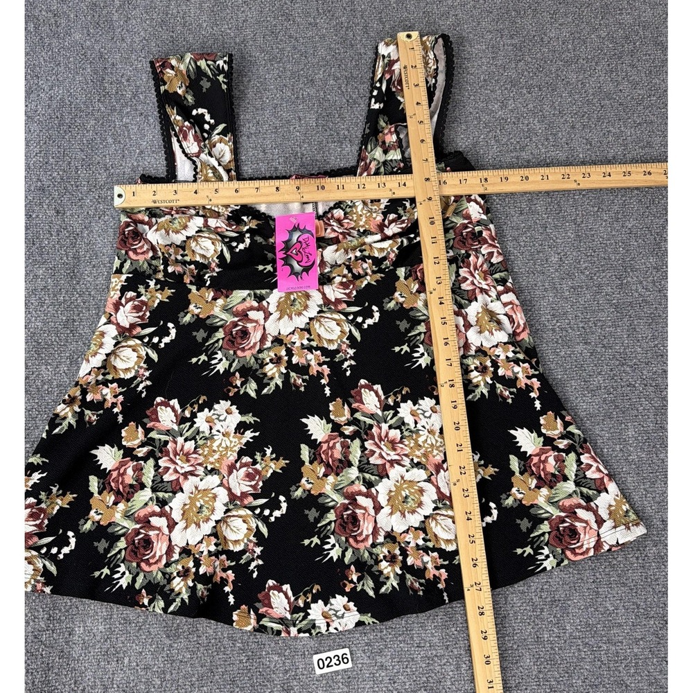 Demi Loon Top Womens XL Floral Pinup Babydoll Cami Tank Coquette Whimsigoth NEW - Picture 5 of 9